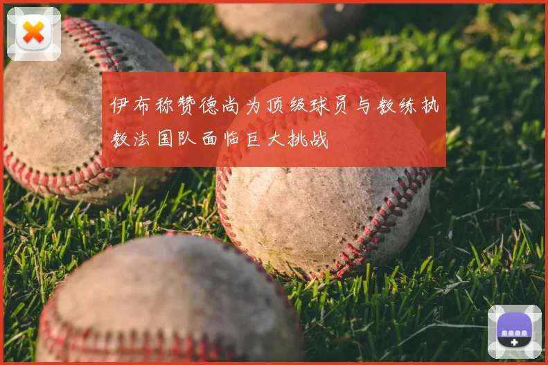 伊布称赞德尚为顶级球员与教练执教法国队面临巨大挑战